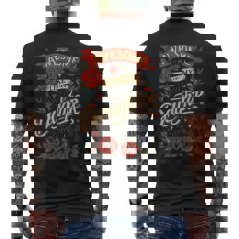 Fathers Day Awesome Like My Daughter Dad Men's T-shirt Back Print - Thegiftio UK