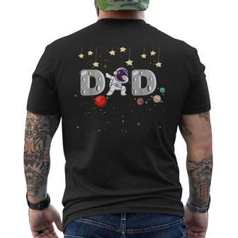 Father's Day Dad Astronaut Space Birthday Planets Daddy Men's T-shirt Back Print - Thegiftio UK
