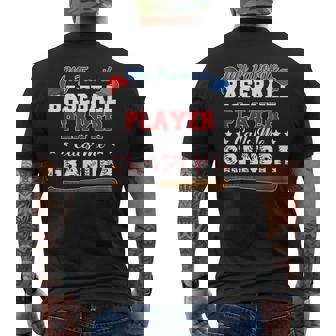 My Favorite Baseball Player Calls Me Grandpa Father's Day Men's T-shirt Back Print - Monsterry