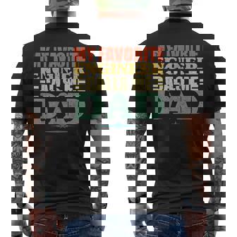 My Favorite Engineer Calls Me Dad Fathers Day Men's T-shirt Back Print - Monsterry