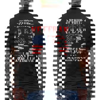 My Favorite Veteran Is My Father-In-Law Family Veteran's Day Men's T-shirt Back Print - Thegiftio UK