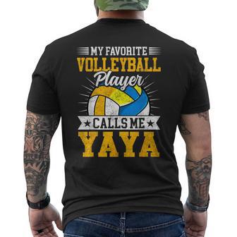 My Favorite Volleyball Player Calls Me Yaya Men's T-shirt Back Print - Thegiftio UK