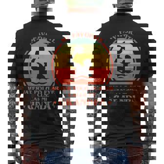My Favorite Water Polo Player Calls Me Grandpa Fathers Day Men's T-shirt Back Print - Thegiftio UK