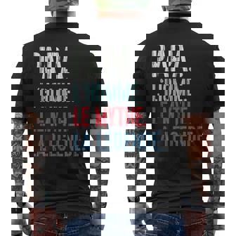 Fête Des Pères Homme Mythe Légende Papa T-shirt imprimé au dos - Cadeauxyz