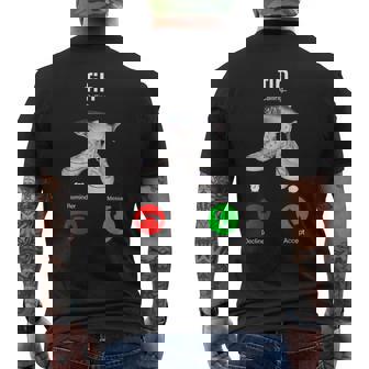 Fih Caliing Remind Me Message Decline Accept Phone Call Fish Men's T-shirt Back Print - Thegiftio