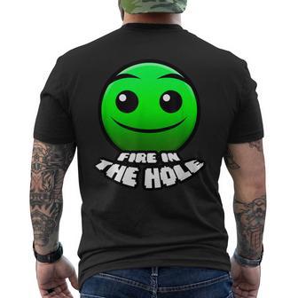 Fire In The HoleDash Video Game Geometry Men's T-shirt Back Print - Thegiftio UK