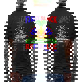 First Black Republic Since 1804 Haiti Haitian Flag Day Men's T-shirt Back Print | Mazezy