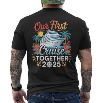 First Cruise 2025 Trip Matching Couples Family Cruise Outfit Men's T-shirt Back Print - Thegiftio UK