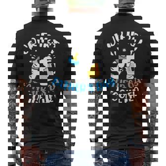 Our First Father's Day Together Baby Bottle Dad Daddy Men's T-shirt Back Print - Monsterry