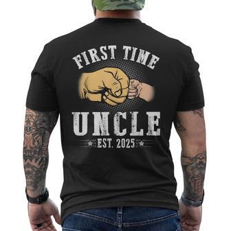 First Time Uncle Est 2025 Father's Day Soon To Be Uncle Men's T-shirt Back Print - Thegiftio UK