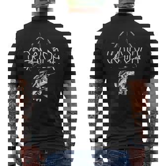 Fishing Grandpa Rod Fisherman Fish Lover Father's Day Mens Men's T-shirt Back Print - Thegiftio UK