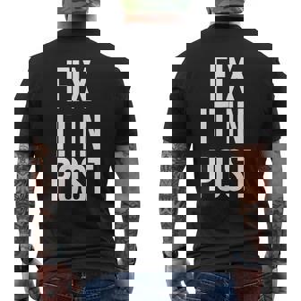 Fix It In Post 面白い映画製作者監督エディターtシャツ メンズTシャツ バックプリント - Kawaiitshirt