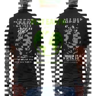 Flat Earthociety Flat Earther Conspiracy Theory メンズTシャツ バックプリント - Kawaiitshirt