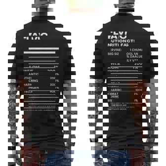 Flavio 栄養成分表示 メンズTシャツ バックプリント - Kawaiitshirt