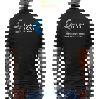 Flutter ウィジェットがアートになる場所 メンズTシャツ バックプリント - Kawaiitshirt