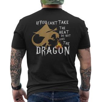 Flying Mythical Creature Cool Dragon Lovers Men's T-shirt Back Print - Thegiftio UK
