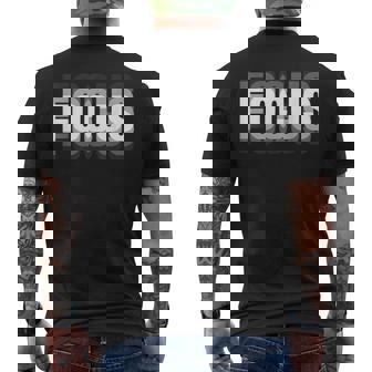 Focus クール トリッピー オプティカル イリュージョン メンズTシャツ バックプリント - Kawaiitshirt