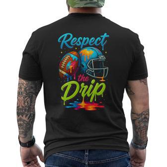 Football Drip Youth Boys Football Ice Cream Respect Drip Men's T-shirt Back Print - Thegiftio UK