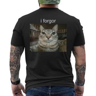 I Forgor Cat Men's T-shirt Back Print - Thegiftio UK