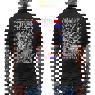 Founding Daddy 4Th Of July George-Washington American Flag Men's T-shirt Back Print | Mazezy