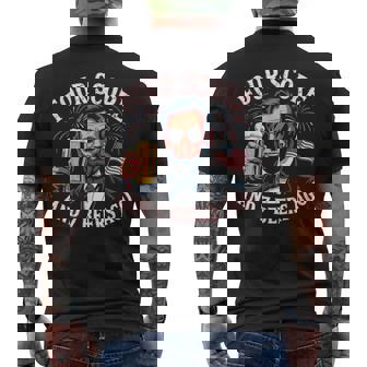 Fourth Of July American Flag Beer Men Men's T-shirt Back Print | Mazezy
