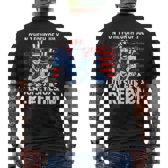 On The Fourth Of July Boats Hoes & Freedom Men's T-shirt Back Print | Mazezy