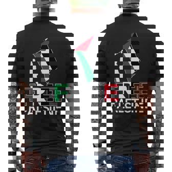 Free Palestine Palestine Flag Free Gaza Manche Longue T-shirt imprimé au dos - Cadeauxyz