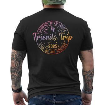 Friends Trip 2025 Summer Friends Weekend Vacation Matching Men's T-shirt Back Print - Thegiftio UK