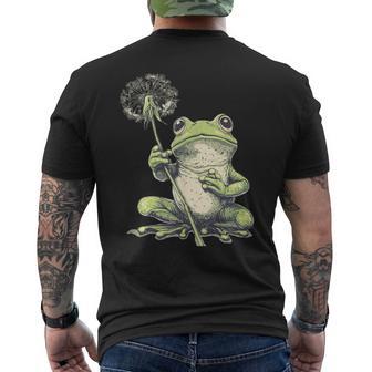 Frogs And Flowers Men's T-shirt Back Print - Thegiftio UK