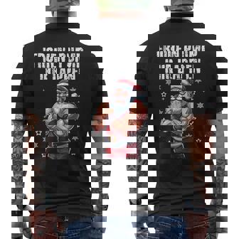 Frohen Pump Ihr Lappen 筋肉質サンタジム メンズTシャツ バックプリント - Kawaiitshirt