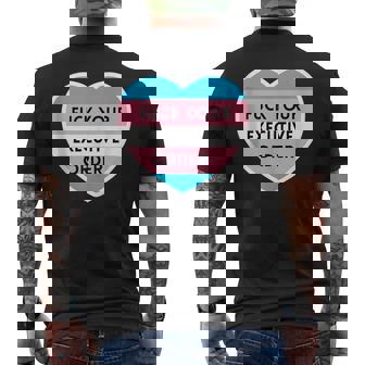 Fuck Your Executive Order Transgender Heart Men's T-shirt Back Print - Thegiftio UK