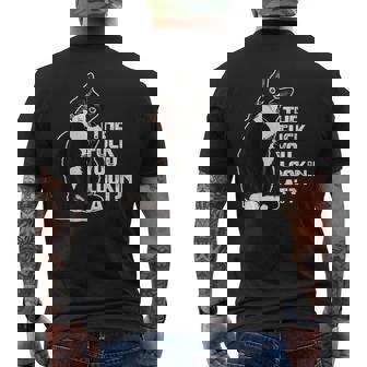 The Fuck You Lookin At 猫好きのための面白い下品なノベルティ メンズTシャツ バックプリント - Kawaiitshirt