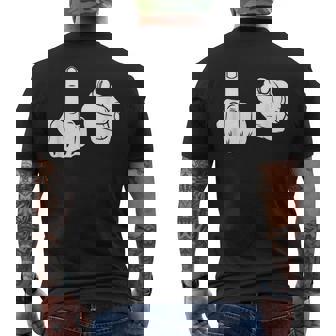 Fuck You シャツ 中指ポインティング Fuk You FUck You メンズTシャツ バックプリント - Kawaiitshirt