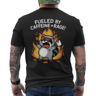 Fueled By Caffeine Rage Men's T-shirt Back Print - Thegiftio UK