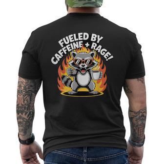 Fueled By Caffeine Rage Men's T-shirt Back Print - Thegiftio UK