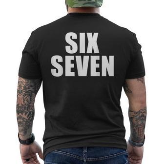 Fun Six Seven 6 7 Meme Saying Men's T-shirt Back Print - Thegiftio UK