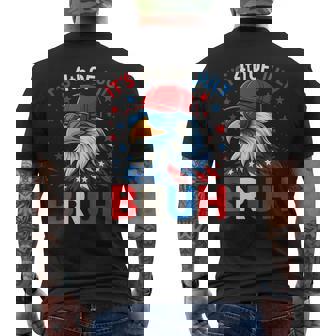 4Th Of July Eagle Bruh American Men's T-shirt Back Print | Mazezy