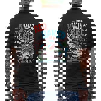 4Th Of July Red White And Baked Weed Smoking Cannabis Men's T-shirt Back Print - Thegiftio UK