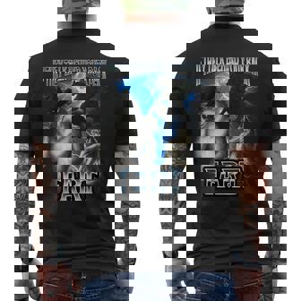 Alpha Wolf Meme If They Talk Behind Back Fart Bootleg Men's T-shirt Back Print | Mazezy