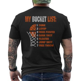 Basketball My Bucket List Basketball Player Men's T-shirt Back Print - Thegiftio UK