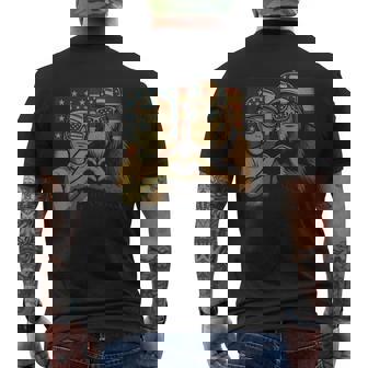 Bigfoot Sasquatch Ufo Bigfoot And Alien 4Th Of July Men's T-shirt Back Print - Thegiftio UK
