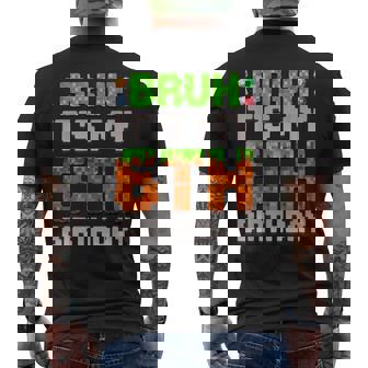 Birthday Boy Bruh It's My 6Th Birthday Gamer Pixel Men's T-shirt Back Print - Thegiftio UK