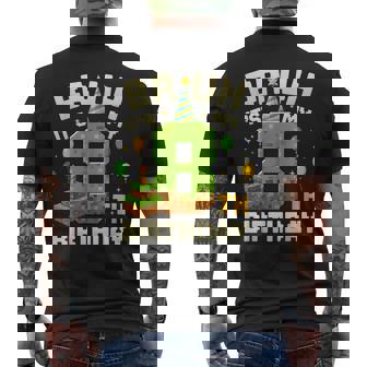 Birthday Boy Bruh It's My 8Th Birthday Game Pixel Men's T-shirt Back Print - Monsterry