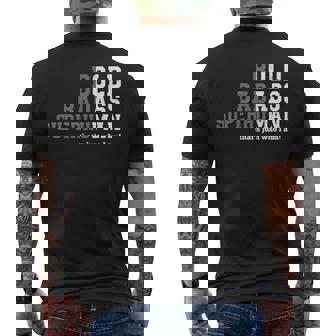 Bold Badass Superhuman Old Man Dad Grandpa Fathers Day Men's T-shirt Back Print - Thegiftio