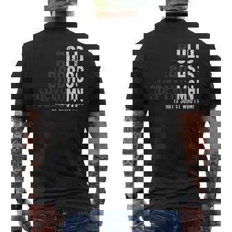 Bold Badass Superhuman Old Man Dad Grandpa Fathers Day Men's T-shirt Back Print | Mazezy