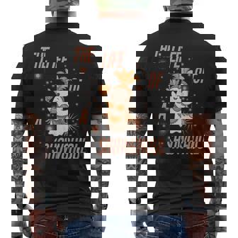 Boo Ghost The Life Of A Showghoul Spooky Halloween Men's T-shirt Back Print | Mazezy