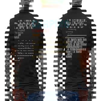 Camping Definition Camper Camp Men's T-shirt Back Print | Mazezy