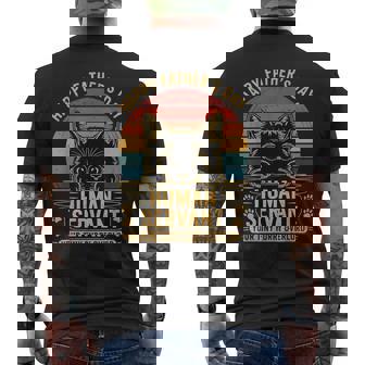 Cat Dad Lover For Vintage Father's Day Meow Daddy Men's T-shirt Back Print | Mazezy