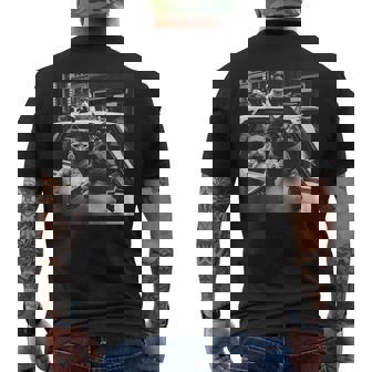 Cat Gang Vintage Men's T-shirt Back Print | Mazezy