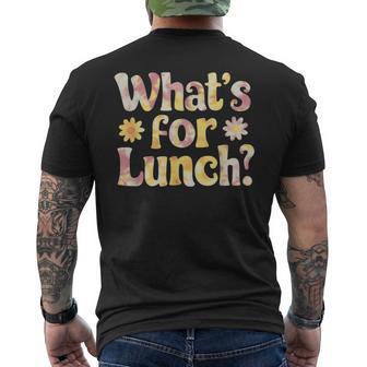 Cooking Lunch Lady Tie Dye What's For Lunch Men's T-shirt Back Print - Thegiftio UK